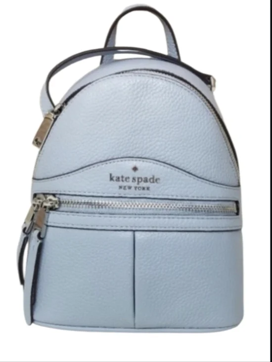Kate Spade Karina Mini Convertible Backpack Blue Frosted - Picture 10 of 10